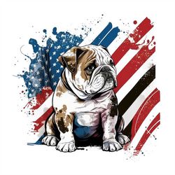 Bulldog PNG sublimation design - Bulldog wrap of Usa flag instant digital downloads