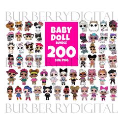200 Files Baby Doll Bundle Svg, Trending Svg, Baby Doll Svg, Baby Doll Png, Baby Doll Clipart, Baby Svg, Small Baby, Lol