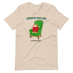 Living My Best Life Unisex t-shirttiktoktrend,grimace,milkshake,funny meme