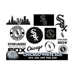 10 FILE Chicago White Sox Svg Bundle