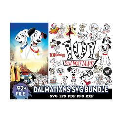 92 Files Dalmatians Svg Bundle, Cartoon Svg, Dog Svg