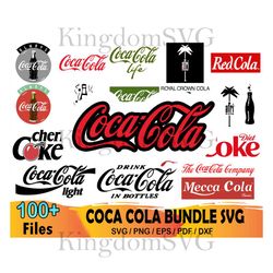 100 Coca Cola Bundle Svg, Coca Cola Logo Svg, Coke Logo Svg