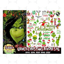 546 Grinch Christmas Svg Bundle, Christmas Svg, Grinch Svg, Xmas Svg, Grinch Design, Digital Download