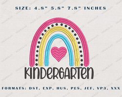 Kindergarten Embroidery Designs, Back To School Embroidery, School Life Embroidery Design, Cute Kindergarten Designs, I