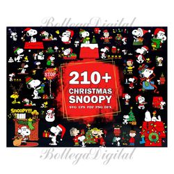 210 Files Christmas Snoopy Svg Bundle, Christmas Svg, Xmas Snoopy Svg