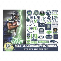 Seattle Seahawks Svg Bundle, Seahawks Logo Svg, NFL Svg, Football Svg