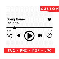 Custom Song Name Artist Name Shirt Png, Favorite Song Shirt Svg, Personalized Music Shirt, Custom Spotify Shirt, Custom