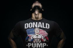 Donald Pump Striving T Shirt Pump Cover For Gym Rats, Oversized Funny Weightlifting TShirt,Aesthetic Anime Gym Shirt Gif