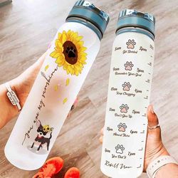 chihuahua sunflower you are my sunshine water bottle happy international dog day sport water bottle plastic 32oz