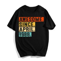 Awesome Since April 1988 35-Year-Old 35th Birthday T-Shirt, Shirt For Men Women, Graphic Design