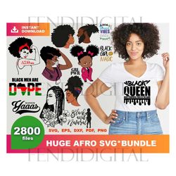 2800 Huge Afro Bundle Files, Juneteenth Svg, Black Girl Svg
