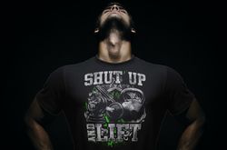 Shut Up And Lift Gym Shirt Gift For Man,Bodybuilder Pump Cover T Shirt Workout For Gym Rats, Aesthetic Muscle Tshirt Gif