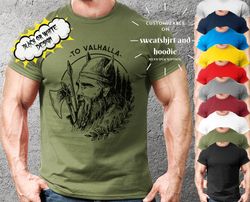 Valhalla Viking T Shirt For Man Warrior Norse Mithology Shirt,Cool Viking Norse History TShirt, Ragnar Shirt For Floki M