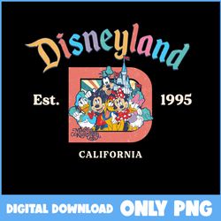 Disneyland Est 1995 California Png, Disneyland Png, Magic Kingdom Png, Mickey And Friends Png, Disney Png Digital File