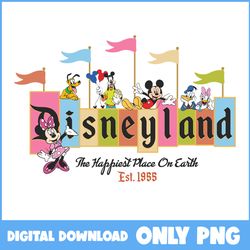 Walt Disney World The Happiest Place On Earth Est 1955 Png, Disneyland Png, Disney World Png, Disney Png Digital File