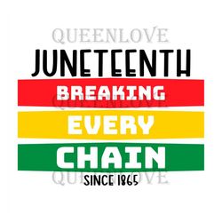 Juneteenth Breaking Every Chain Since 1865 Svg, Juneteenth Day Svg, Juneteenth Sublimation, Juneteenth Clipart, Juneteen