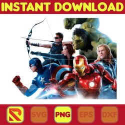 Avengers PNG, Marvel Clipart png, Super Heroes, Iron Man, Captain America, Hulk, Thor, Hawkeye, Spider Man Png (205)