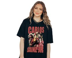 Carlos Sainz Jr SHIRT,  Formula 1 Racing Team, Vintage 90s Ferrari Formula 1 Tshirt, Racing Driver FORMULA ONE Shirt, Ca
