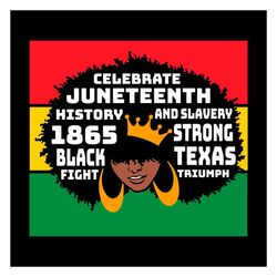 Celebrate Juneteenth Black Girl 1865 Svg, Juneteenth Day Svg, Black Girl Svg, Afro Woman, Juneteenth Black Girl, Black K
