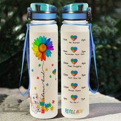 autism awareness choose kind water bottle autism elephant flower bottle autism awareness sport water bottle plastic 32oz