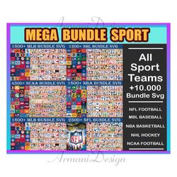 10000 Mega Bundle Sport Svg And All Sport Team Svg