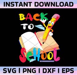 Back To School PNG , School Girl Book Pencil Design, Sublimation Designs Downloads, PNG File