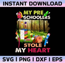 My Preschooler Stole My Heart PNG File Sublimation