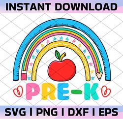 Pre-K Rainbow SVG, Preschool SVG, School SVG, Digital Download/Cricut, Silhouette