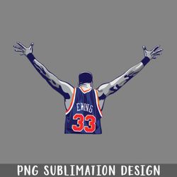 Patrick Ewing Raised Hands PNG Download
