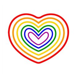 Pride Rainbow Heart Svg, Lgbt Svg, Rainbow Svg, Heart Rainbow Svg, Gay Svg, Lesbian Svg, Love Is Love Svg, Boy Love, Gay