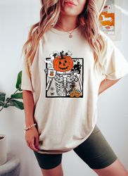 Pumpkin Spice Shirt, Happy Halloween Shirt, Its Fall Yall Tee, Fall Shirts, Skeleton Shirts, Spooky Scary Skeleton Tee,