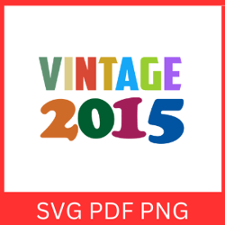 Vintage 2015 Retro Svg|VINTAGE 2015 SVG DESIGN |Vintage 2015 Sublimation Designs|Printable Art |Digital Download