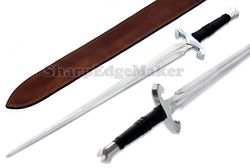 Damascus Steel Knife Custom Handmade - 30.00" inches D-2 Steel Battle ready sword outdoor fantasy sword