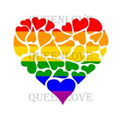 Rainbow Heart Design Svg, Lgbt Svg, Rainbow Svg, Gay Svg, Lesbian Svg, Love Is Love Svg, Gay Png, Heart Svg, Lgbt Heart