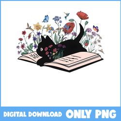 Albums As Books Png, Pop Music Fan Gift For Concert Png, Black Cat And Book Png, For Book Lover, Cat Png, Png File