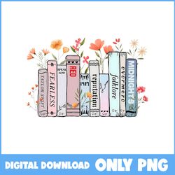 Albums As Books Png, For Pop Music For Concert Png, Music Fan Png, For Book Lover, FLower Png, Book Png, Png File