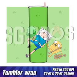 Tumbler Adventure Time 20oz & 30oz, Finn and Jake template, Adventure Time full wrap design, Tumbler png image clipart