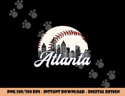 Atlanta Baseball Skyline Atlanta Cityscape png, sublimation copy