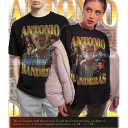 ANTONIO BANDERAS Vintage Shirt, Antonio Banderas Homage Tshirt, Antonio Banderas Fan Tees, Antonio Banderas Retro 90s Sw