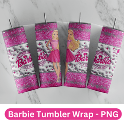 3D Inflated Barbiie Tumbler Wrap, 3D Barbie Tumbler Wrap, Barbie Sublimation Design, Barbie Design, 3D Tumbler Wrap