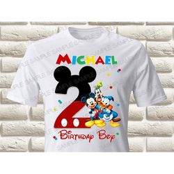 Mickey Mouse Clubhouse Iron On Transfer, Mickey Mouse Clubhouse Birthday Boy Iron On Transfer, Mickey Mouse Birthday Shi