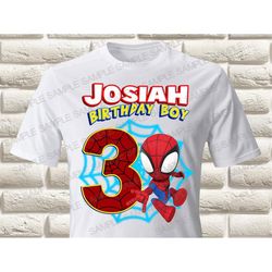 Spidey and his amazing friends Iron On Transfer, Spider Man Iron On Transfer, SpiderMan Birthday Boy Iron On Transfer, S