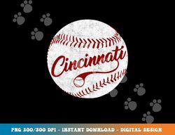 Baseball Cincinnati Vintage Ball Red Seam National Pastime png, sublimation copy