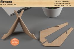 Wood Book Holder Stand / Simple laser cut files and plans / SVG DXF CDR Ai files 483