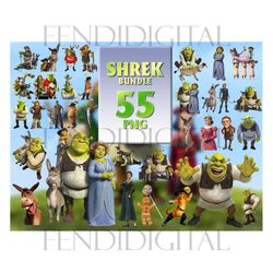 55 Files Shrek Bundle Png, Cartoon Png, Shrek Png, Shrek Bundle Png, Shrek Character, Shrek Design, Donkey, Princess Fio