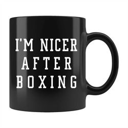 Boxing Gift, Boxer Mug, I'm Nicer After Boxing Mug, Boxing Coffee Mug, Boxer Coffee Mug, Boxer Gift, Gift for Boxer, Box