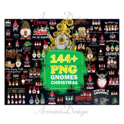 144 Gnomes Christmas Png Bundle, Christmas Png, Gnomes Png
