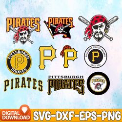 Bundle 10 Files Pittsburgh Pirates Baseball Team Svg, Pittsburgh Pirates svg,  MLB Team  svg, MLB Svg, Png, Dxf, Eps, Jp