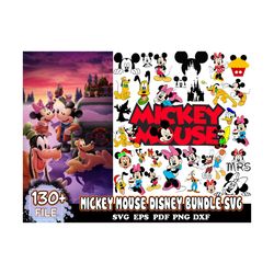 130 Mickey Mouse Bundle Svg, Disney Svg, Mickey Svg