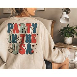 Party in the USA Svg, 4th of July svg, Usa svg, retro america svg, smiley face svg, american flag svg, Fourth of July sv